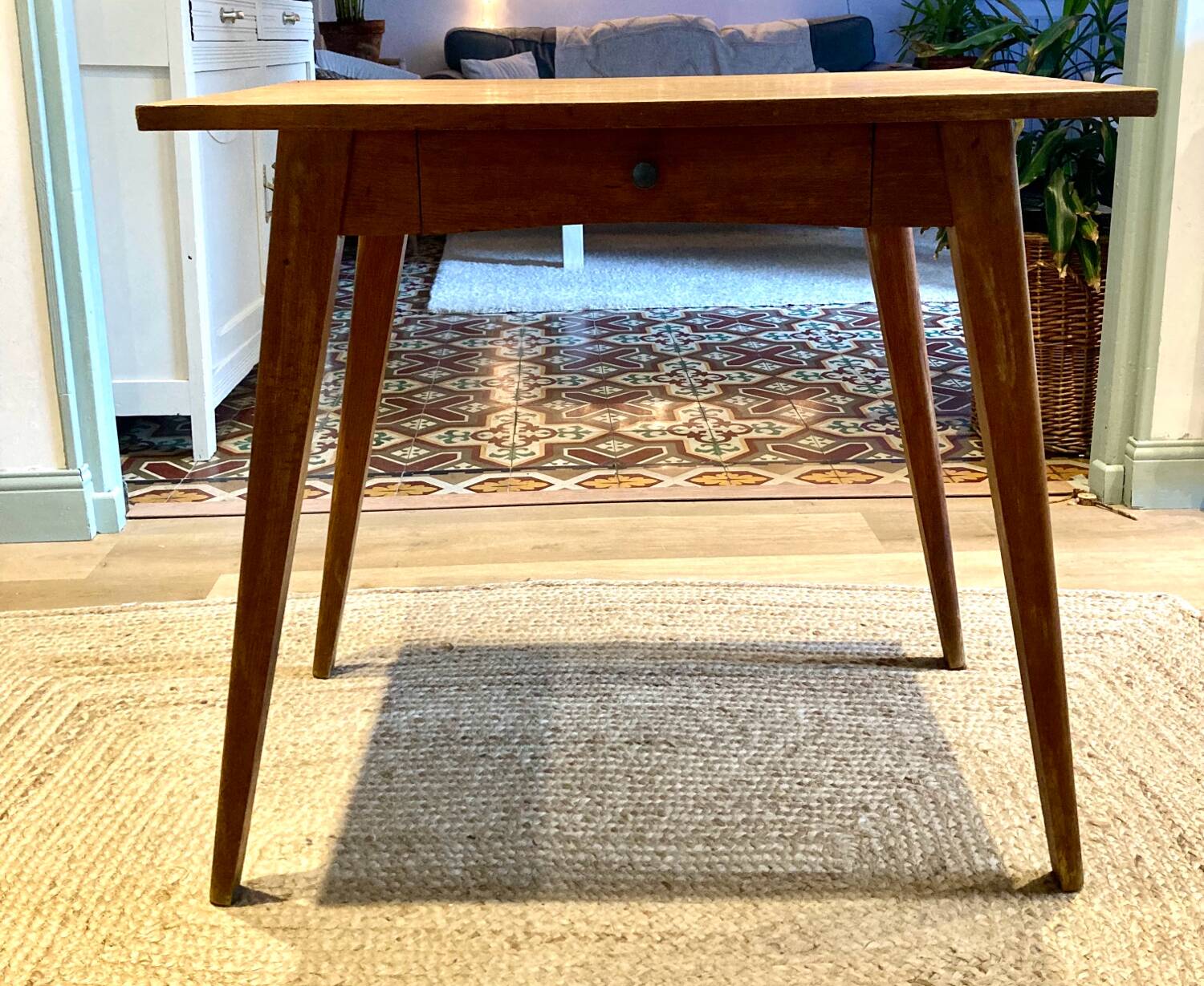 Vintage compass foot desk