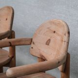 Pine Mid-Century Arm Dining Chairs attr. to Rainer Daumiller (8)