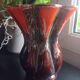 Pair of vintage Vallauris enameled ceramic vases