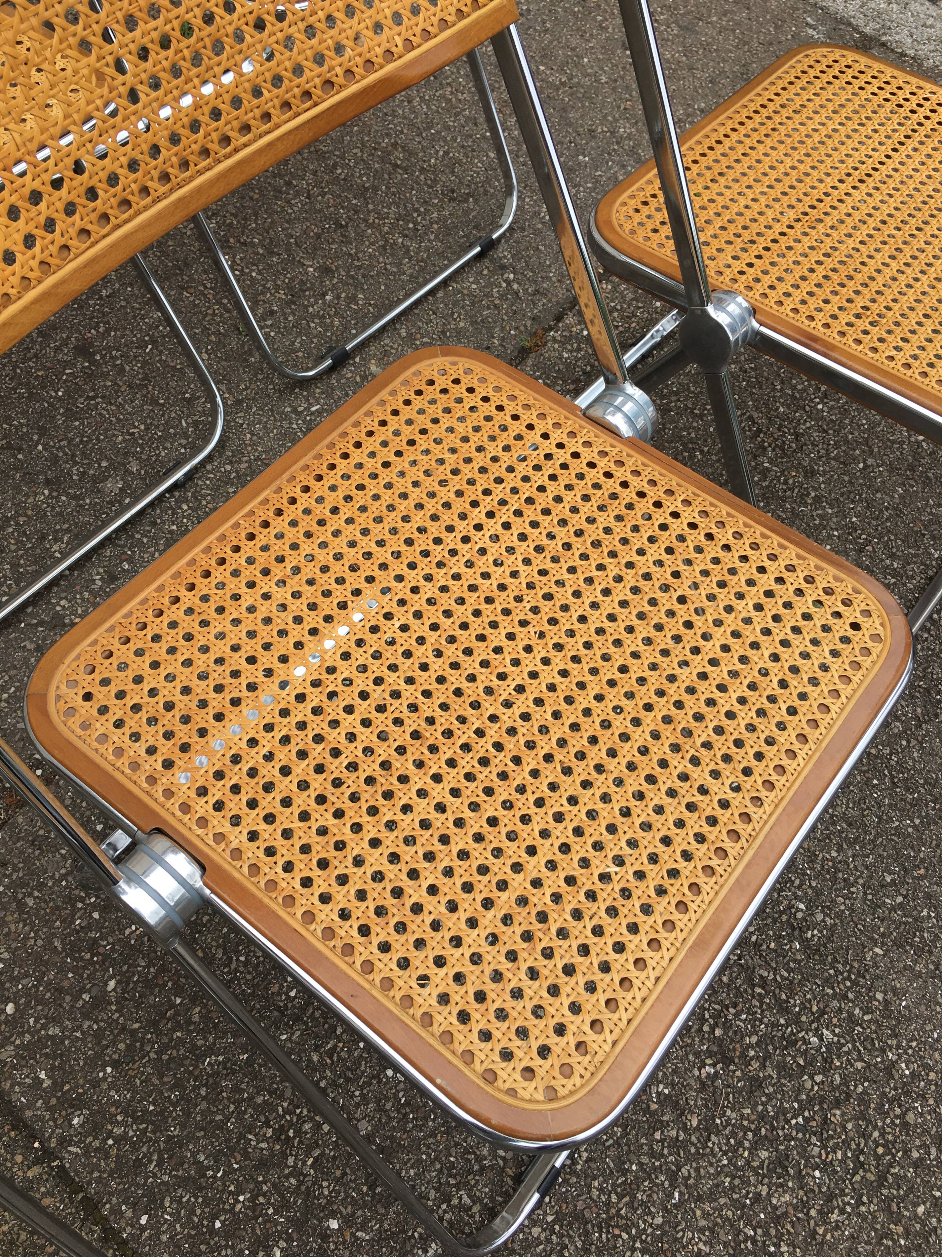 6 plia chairs by Giancarlo Piretti, Castelli circa 1967