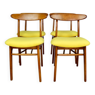 Hałas vintage chairs yellow vintage - set of 4 - great set