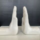 Pair of vintage ceramic enamelled hand bookends