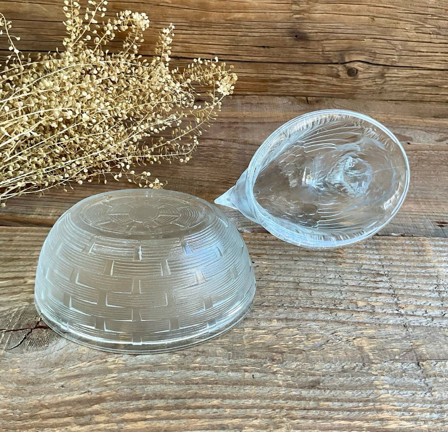 Glass hen sugar bowl