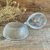 Glass hen sugar bowl
