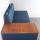 Daybed Teak Sofa and Blue Fabric Design Ingmar Relling, Norwegian 1960