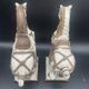 Large pair of crackled ceramic horses – China 20th century