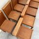 Set of 10 Brutalist Monastery Chairs from the 50s