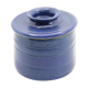 Beurrier à eau artisanal en grès émaillé bleu marine