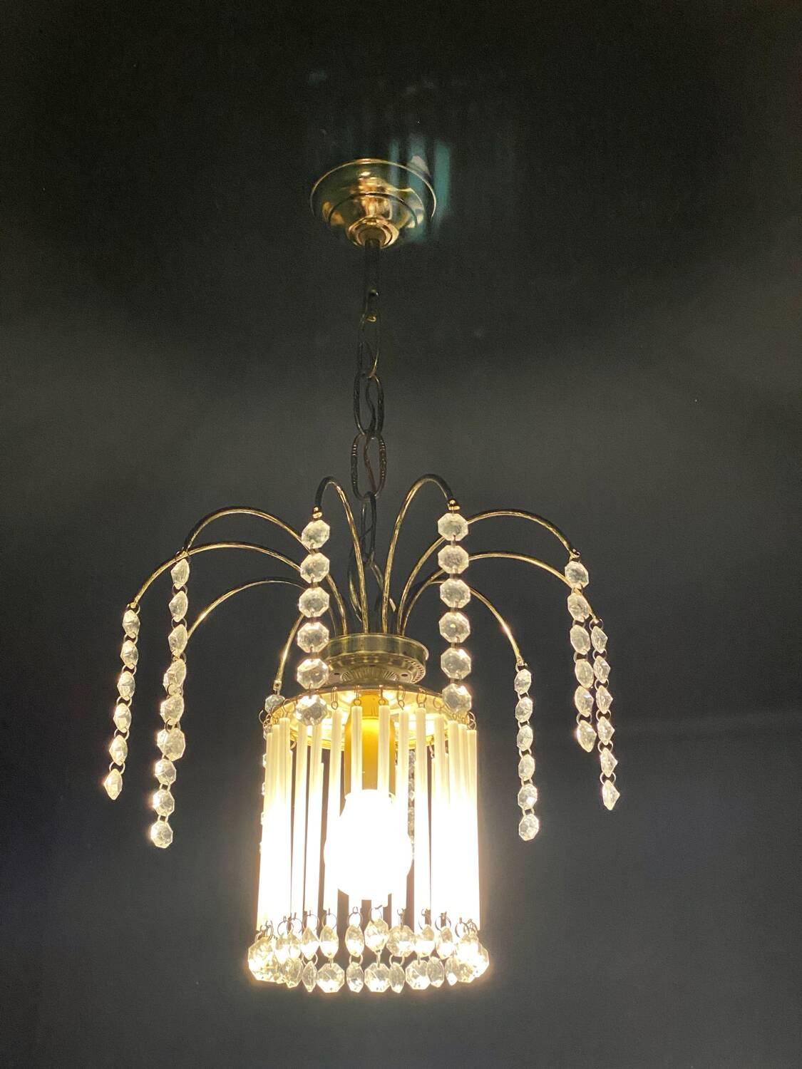 Duo of tassel chandeliers