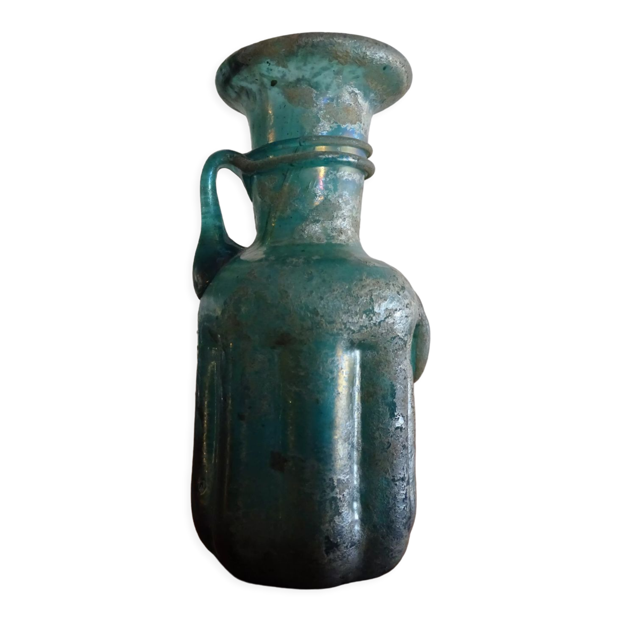 Miniature vase Scavo Seguso Vetri d'Arte iridescent glass Murano 1950