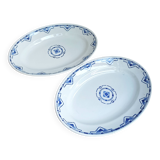 Grands plats de service Art déco faïence St Amand