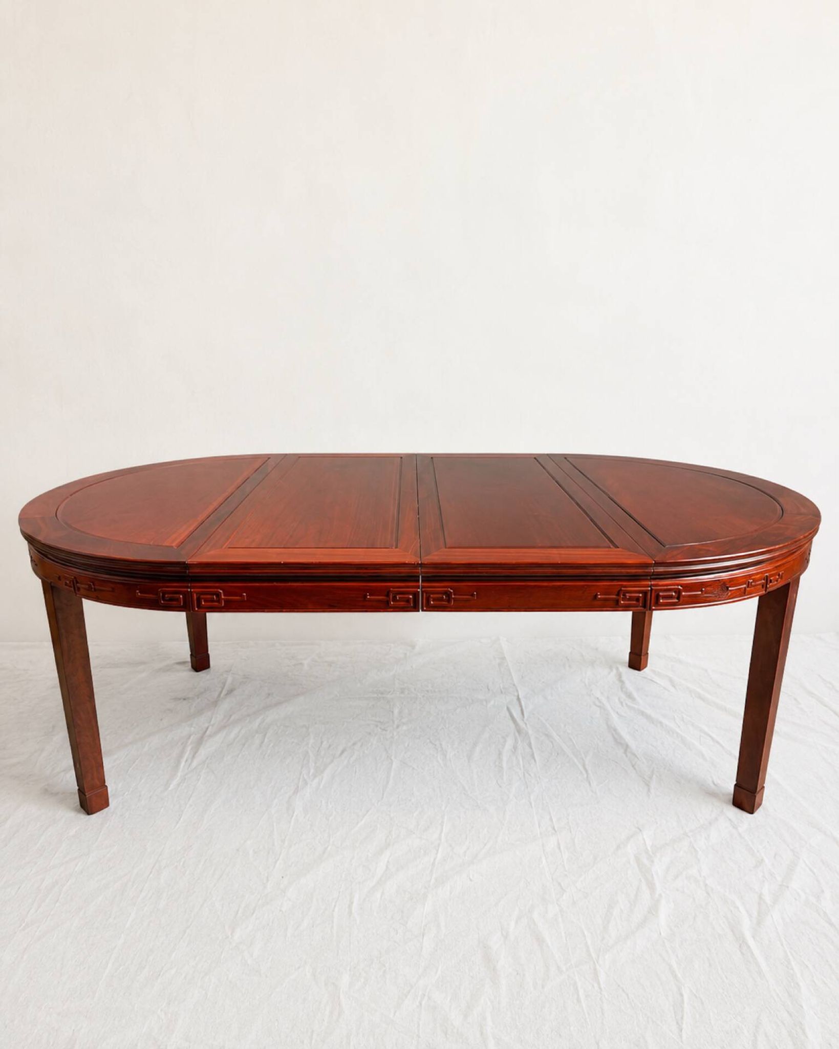 Table de salle à manger chinoise extensible en palissandre, années 70