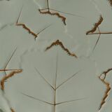 Art Deco Pistachio and Gold Leaf Plates Viloca Paris Caffarelli