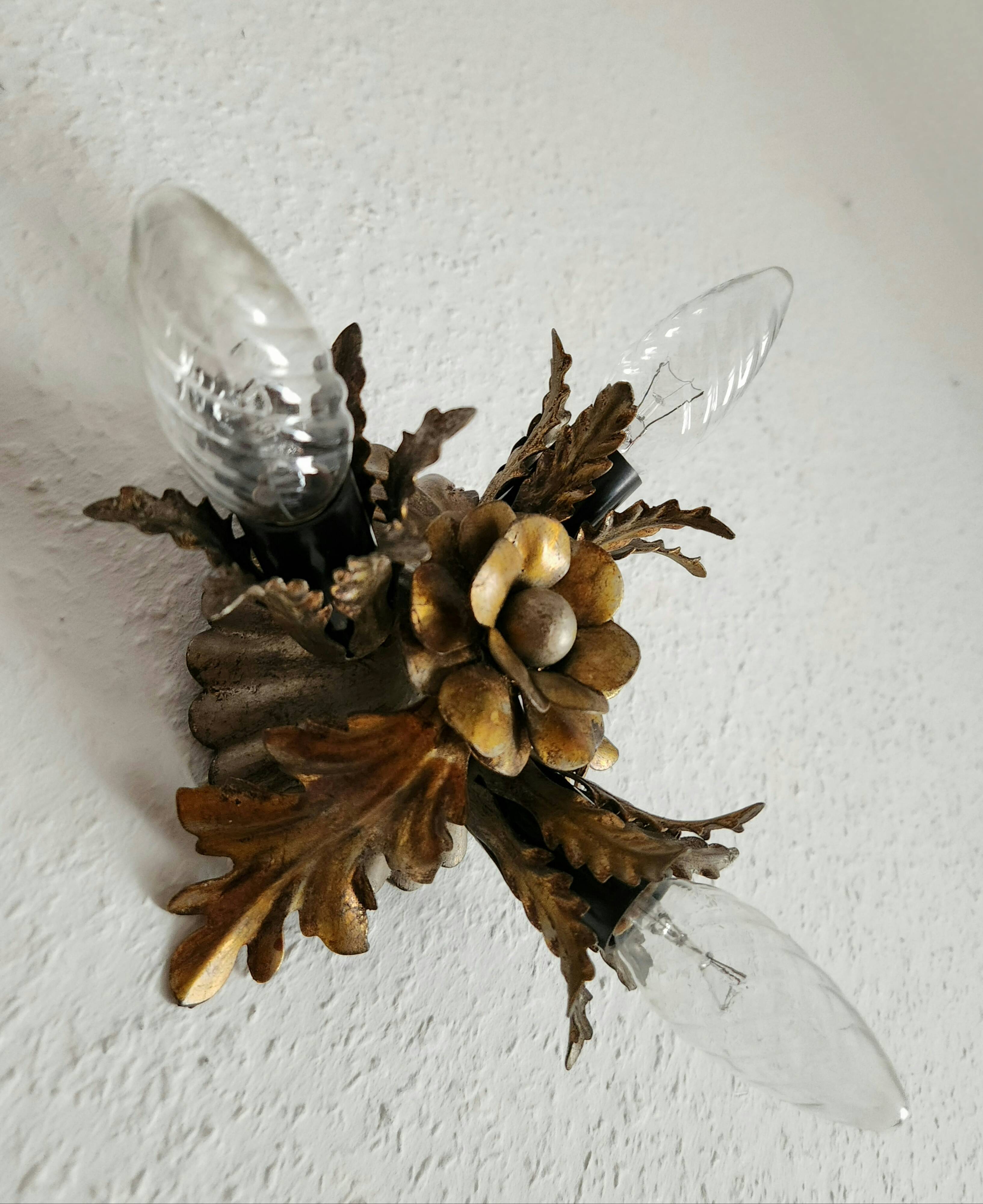 Gilded silver-plated Florentine ceiling lamps wall lamps Banci Florence