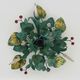 Ceiling lamp or wall lamp with painted metal foliage, ear of wheat. Year 70 80