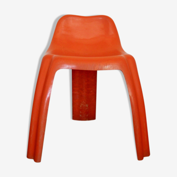 Chair orange Ginger of Patrick Gingembre, edited by Paulus, France, 1973