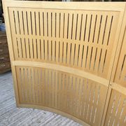 Large curved beech screen from the 80s