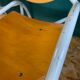 Iron and wood bench for 2 people
