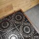 Brown rosewood coffee table with ceramic tile top - Denmark, 1960s