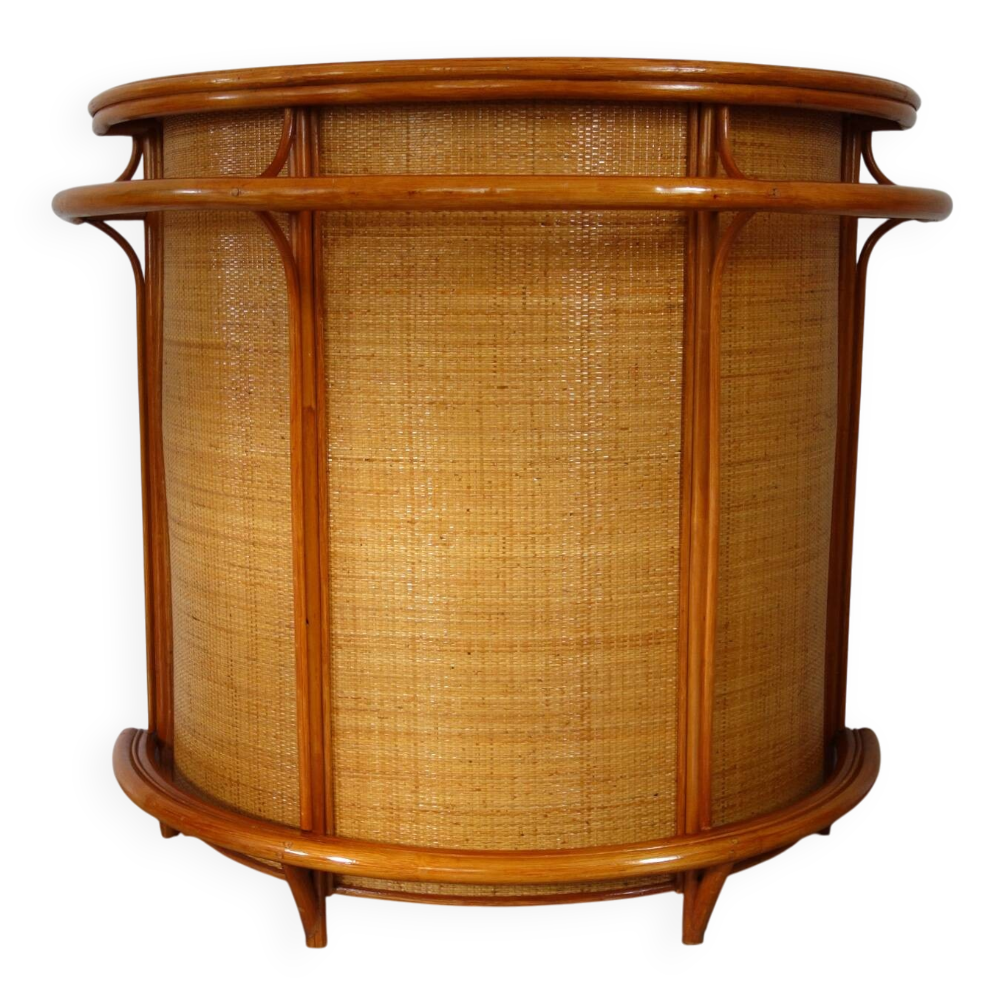 Vintage 70s rattan bar