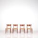 Ensemble de 4 chaises à repas en teck par Peter Hvidt & Orla Molgaard-Nielsen