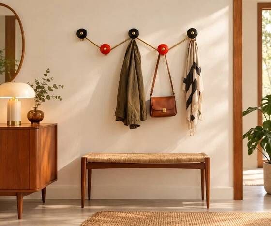 Zigzag Metal Coat Rack