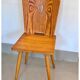 Vintage brutalist pine chairs