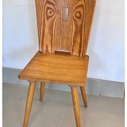 Vintage brutalist pine chairs