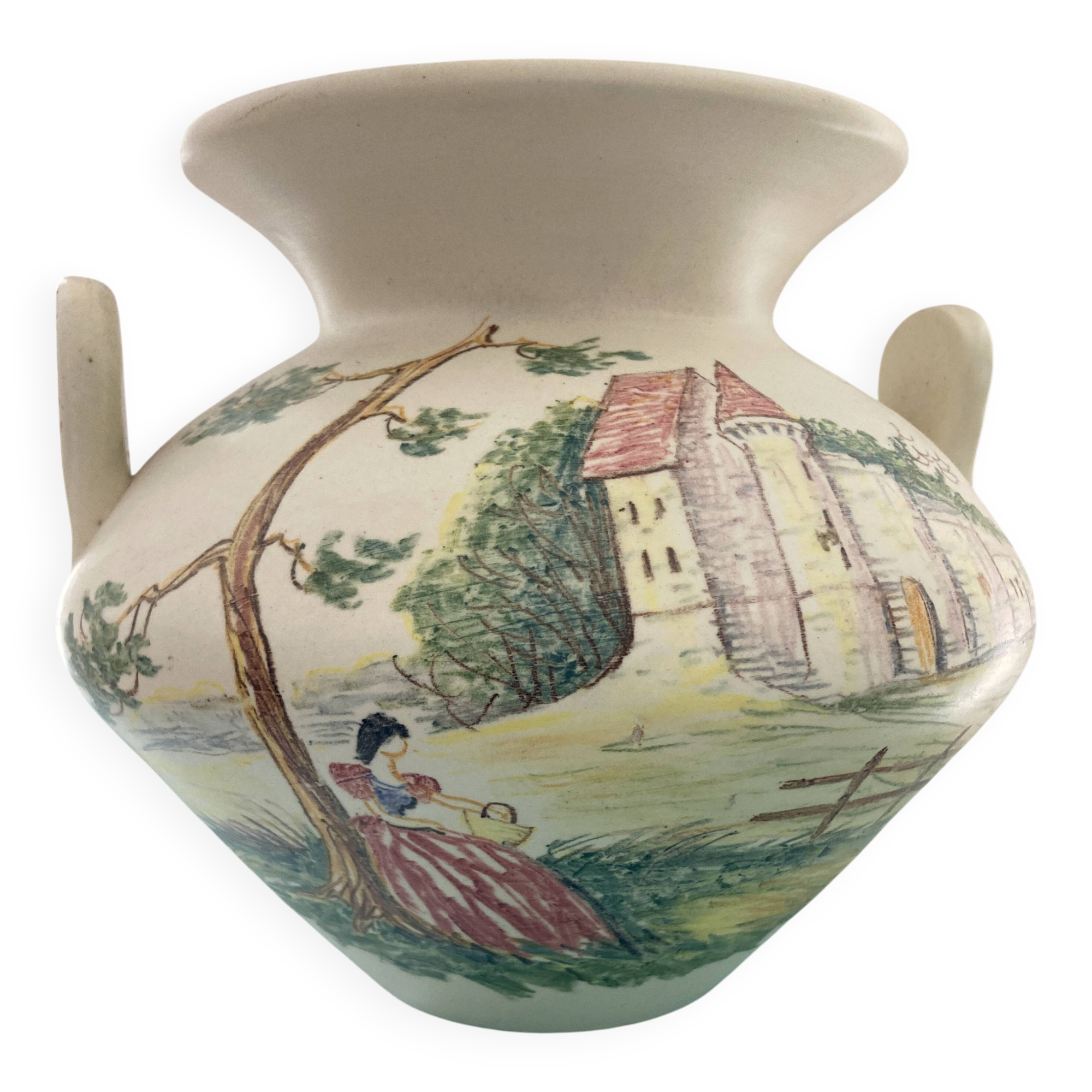 Vase with an original shape signed CERART from Monaco, 1950s-60s.
