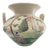 Very pretty vase with an original shape signed CERART from Monaco, 1950s-60s.