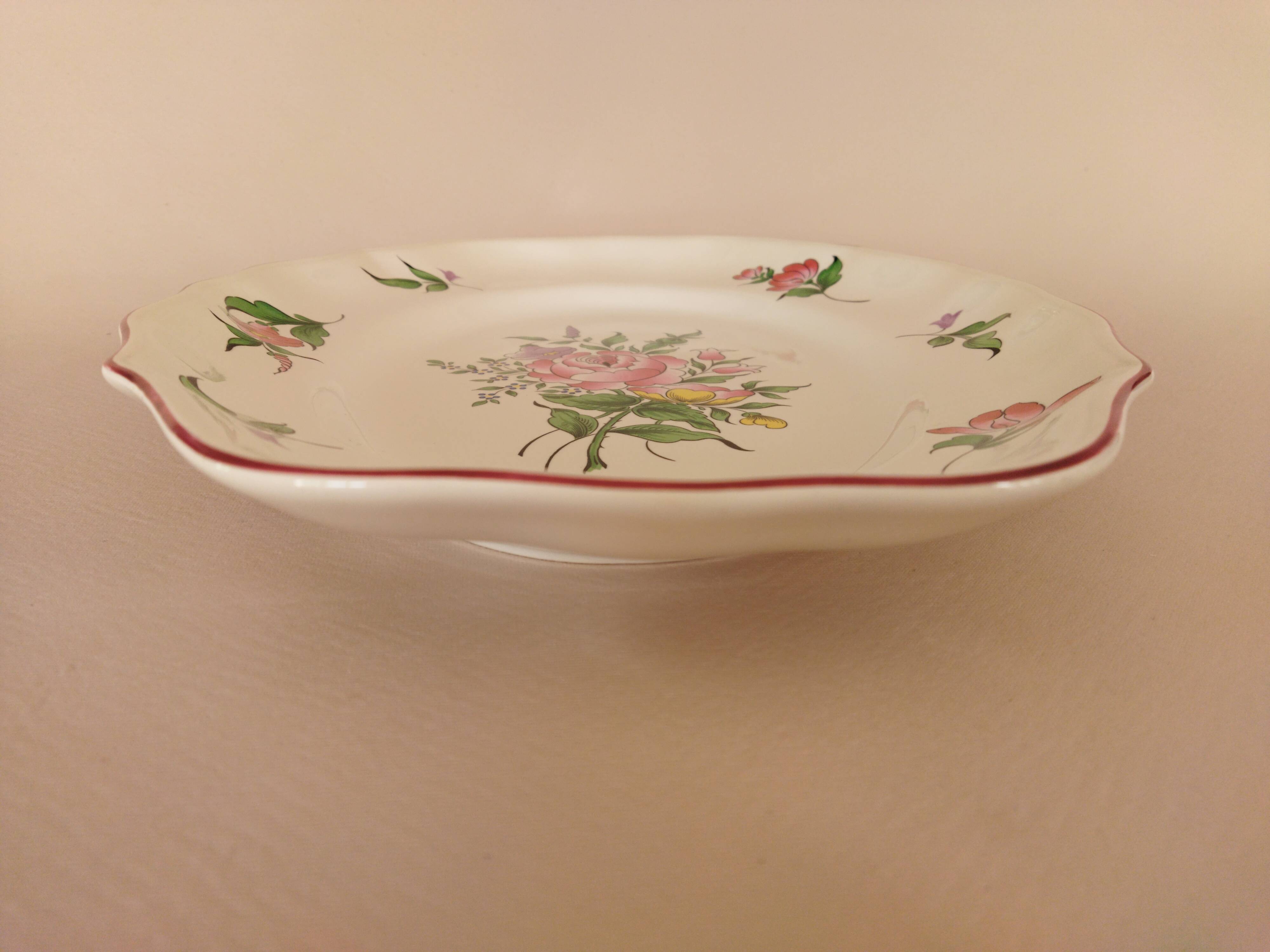 Oval dish, fine street lamp, KG Lunéville