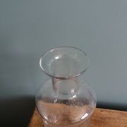 Bouteille vase carafe en verre bullé