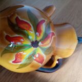 Pitcher jug vase enamelled ceramic Camarès