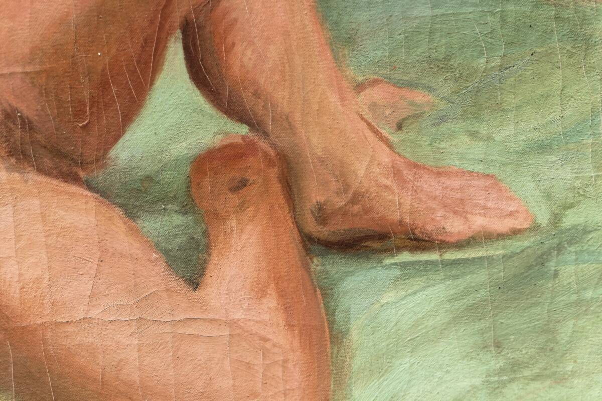 Oil on canvas, female nude