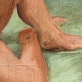 Oil on canvas, female nude