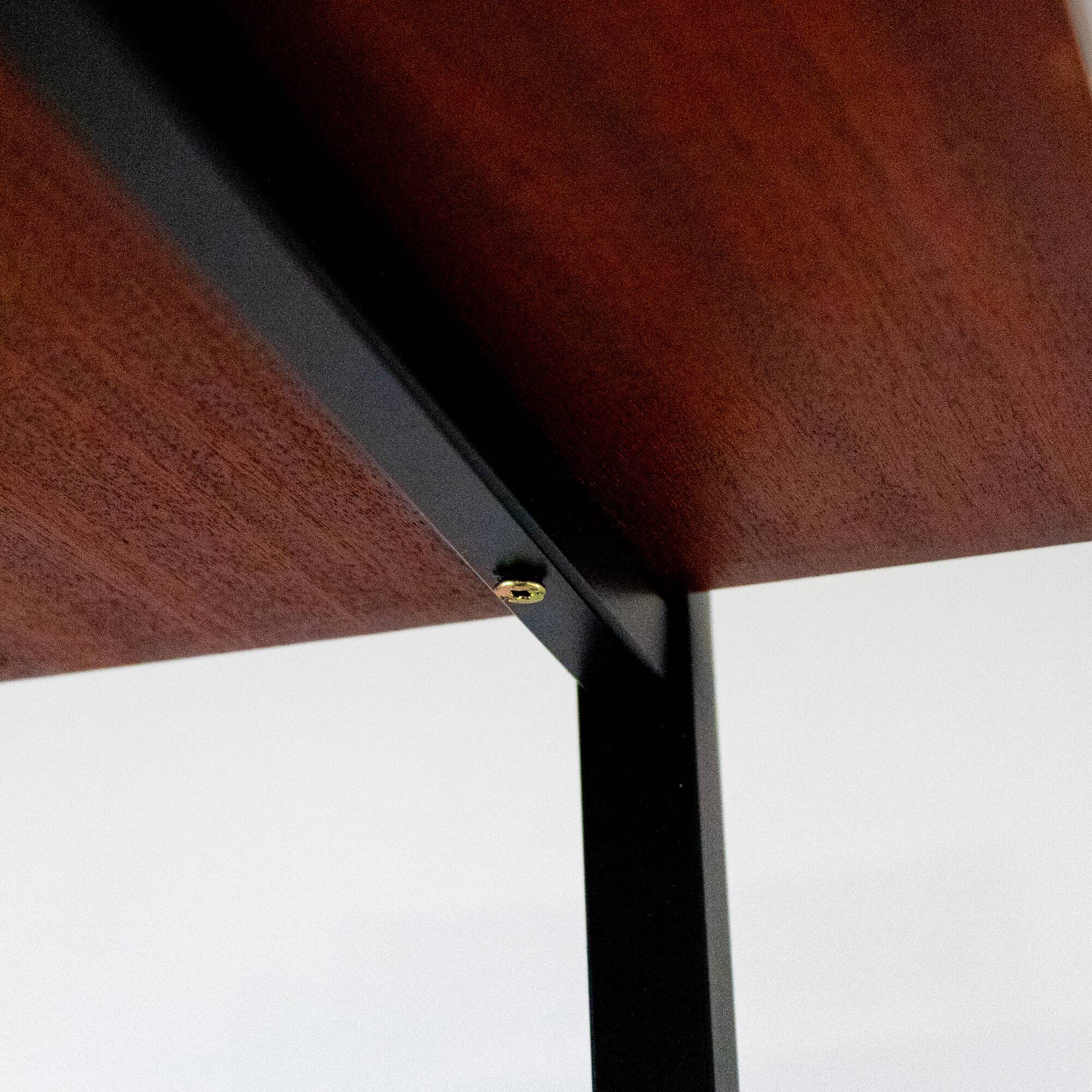 Mid-Century Modern Teak Bookshelf with Iron Frame, Italy, 1960s