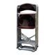 6 folding chairs in smoked Plexiglas and chrome metal, Chaisor 1970