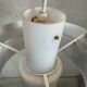 Vintage pendant lamp – metal and opaline
