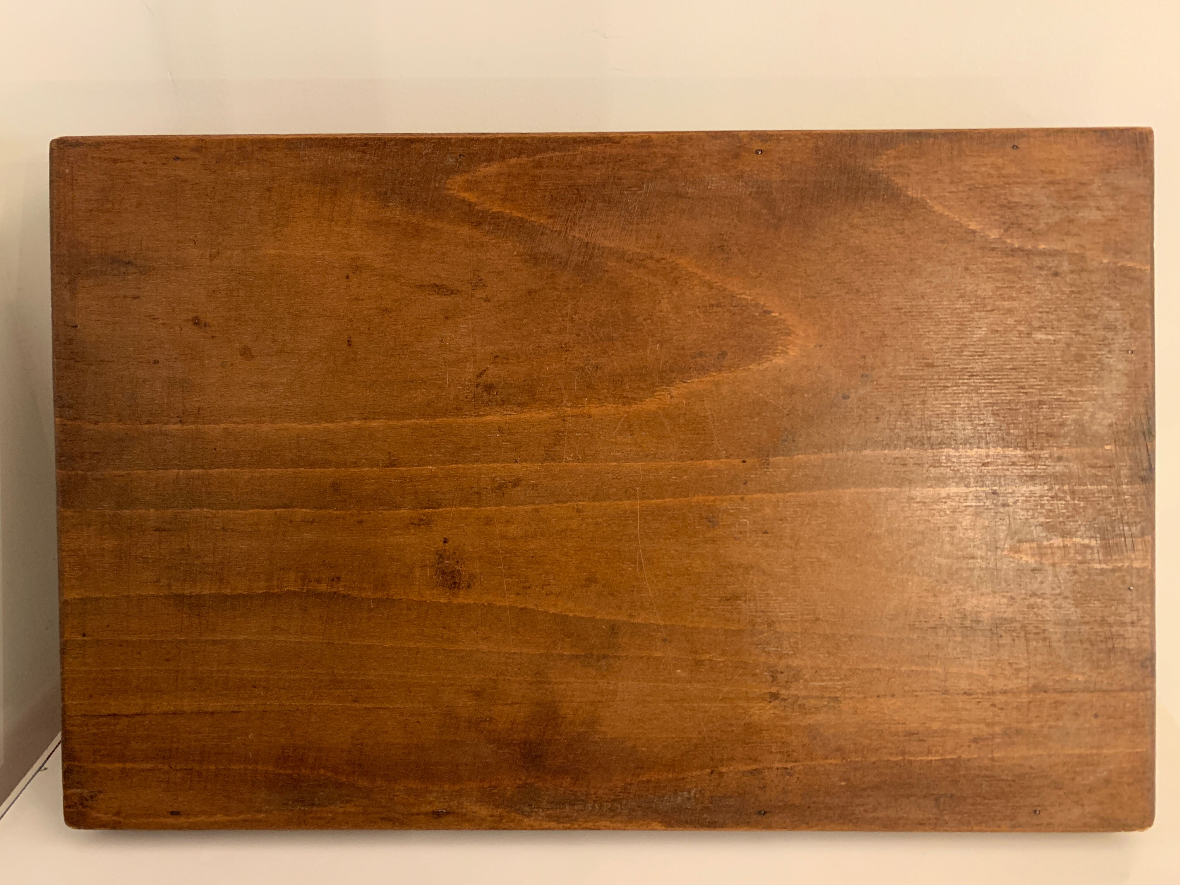 Old wooden and glass tray