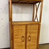 Rattan shelf 2 doors