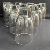 Verres moderne milieu de siècle cristal