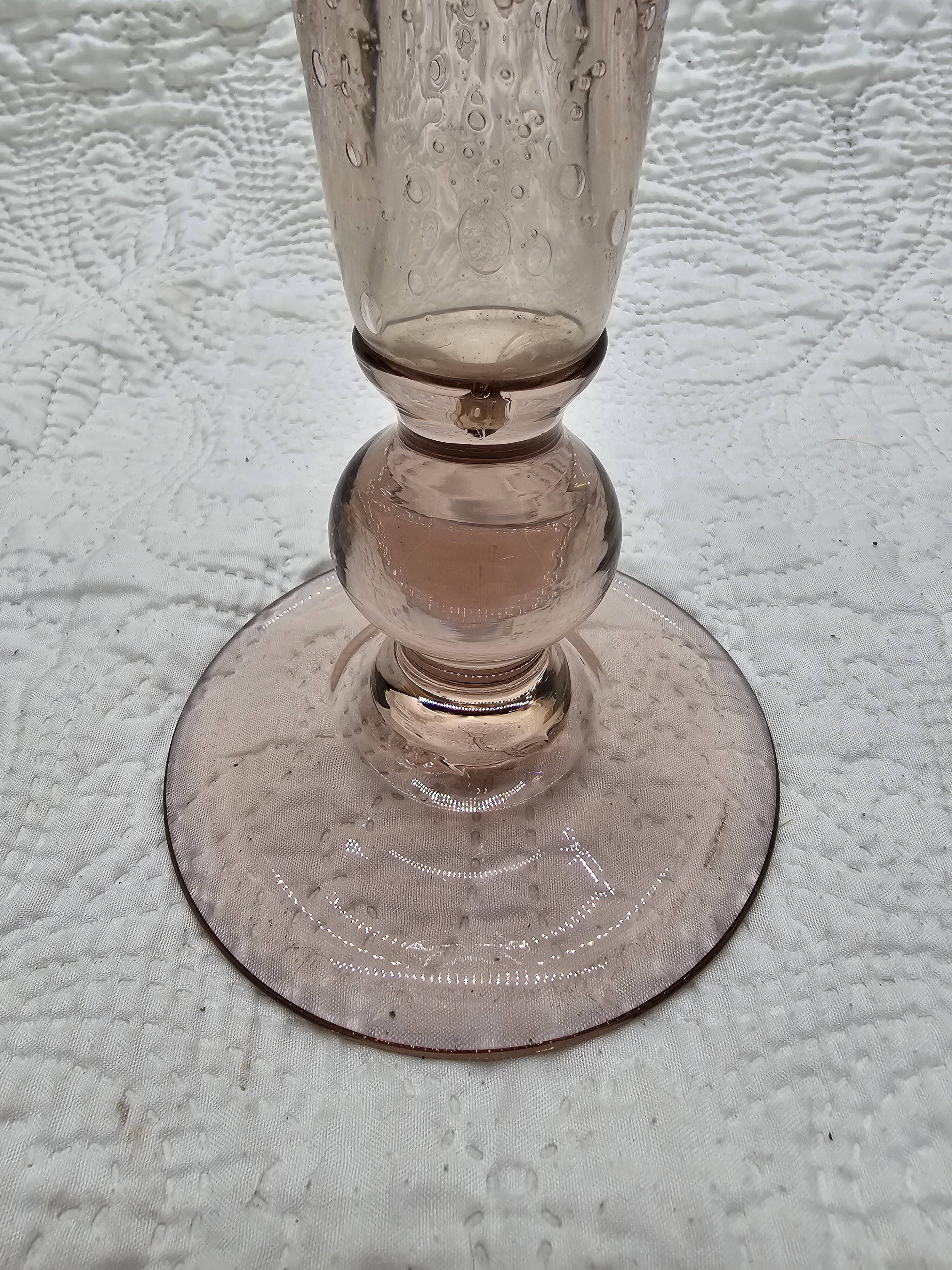 Biot style bubble glass vase