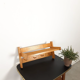 Vintage wooden wall coat rack with shelf
