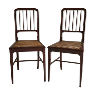 Paire de chaises acajou