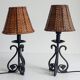 Mid-20th Century Spanish Hand-Forged Wrought Iron Table Lamps