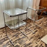 Two vintage 1970s bedside tables/coffee tables/side tables