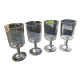 Set of 4 stemmed glasses