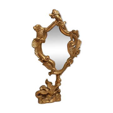 D'après Gabriel Viardot : miroir au dragon en bois doré