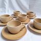 Vintage village stoneware mugs