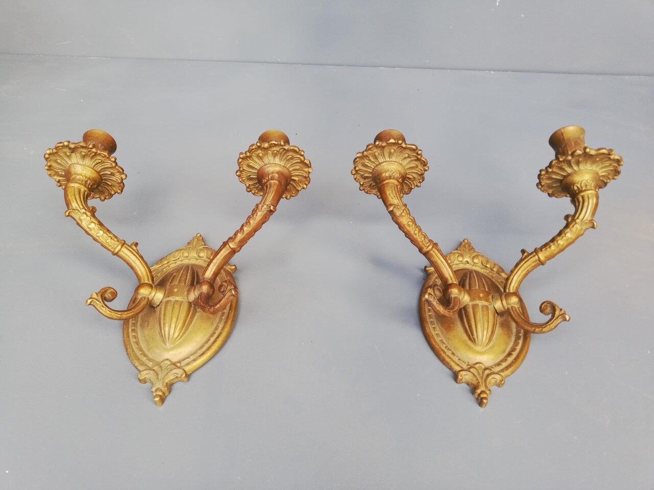 Pair of neoclassical bronze sconces